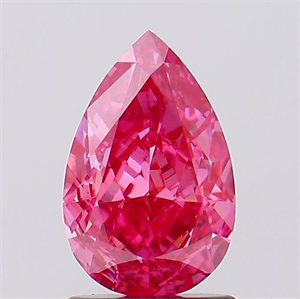 Picture of Lab Created Diamond 1.52 Carats, Pear with  Cut, Fancy Vivid Pink Color, VS2 Clarity and Certified by IGI