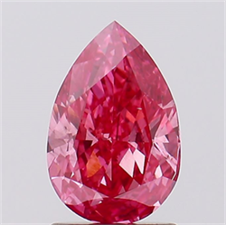 Picture of Lab Created Diamond 1.50 Carats, Pear with  Cut, Fancy Vivid Pink Color, VS2 Clarity and Certified by IGI