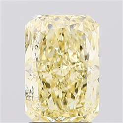 Picture of Lab Created Diamond 2.18 Carats, Radiant with  Cut, Fancy Intense Yellow Color, VS2 Clarity and Certified by IGI