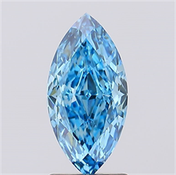 Picture of Lab Created Diamond 1.59 Carats, Marquise with  Cut, Fancy Vivid Blue Color, VVS2 Clarity and Certified by IGI