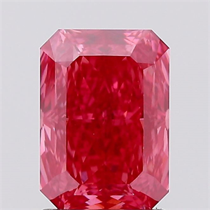 Picture of Lab Created Diamond 1.57 Carats, Radiant with  Cut, Fancy Vivid Pink Color, VVS2 Clarity and Certified by IGI
