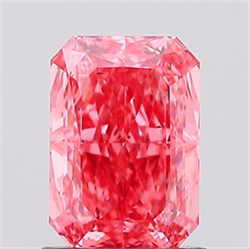 Picture of Lab Created Diamond 1.02 Carats, Radiant with  Cut, Fancy Vivid Pink Color, VS2 Clarity and Certified by IGI