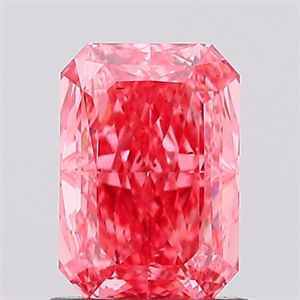 Picture of Lab Created Diamond 1.02 Carats, Radiant with  Cut, Fancy Vivid Pink Color, VS2 Clarity and Certified by IGI