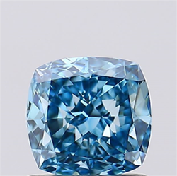 Picture of Lab Created Diamond 1.00 Carats, SQUARE CUSHION with  Cut, Fancy Vivid Blue Color, VS1 Clarity and Certified by IGI