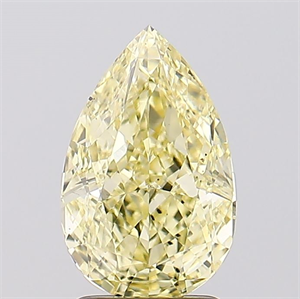 Picture of Lab Created Diamond 2.18 Carats, Pear with  Cut, Fancy Intense Yellow Color, VS2 Clarity and Certified by IGI