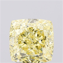 Picture of Lab Created Diamond 2.72 Carats, SQUARE CUSHION with  Cut, Fancy Intense Yellow Color, VS1 Clarity and Certified by IGI