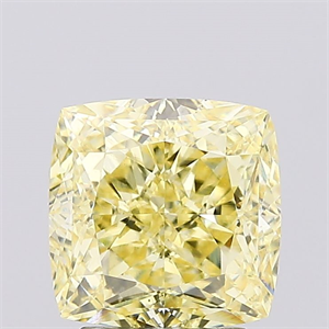 Picture of Lab Created Diamond 2.72 Carats, SQUARE CUSHION with  Cut, Fancy Intense Yellow Color, VS1 Clarity and Certified by IGI