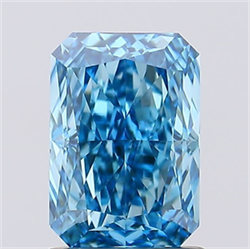 Foto Del inventario de diamantes de laboratorio, 1.52 quilates, Radiante , Color Fancy Vivid Blue, claridad VVS2 y certificado IGI de