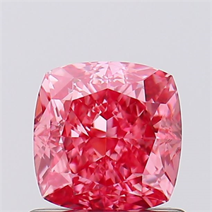 Picture of Lab Created Diamond 1.05 Carats, SQUARE CUSHION with  Cut, Fancy Vivid Pink Color, VVS2 Clarity and Certified by IGI