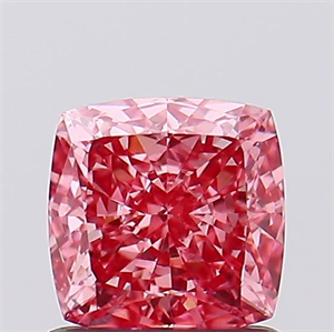 Picture of Lab Created Diamond 1.14 Carats, SQUARE CUSHION with  Cut, Fancy Vivid Pink Color, VVS2 Clarity and Certified by IGI
