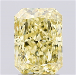 Picture of Lab Created Diamond 2.03 Carats, Radiant with  Cut, Fancy Intense Yellow Color, VS1 Clarity and Certified by IGI