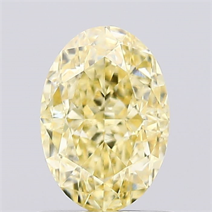 Picture of Lab Created Diamond 1.04 Carats, Oval with  Cut, Fancy Intense Yellow Color, VVS2 Clarity and Certified by IGI