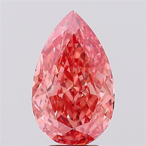 Picture of Lab Created Diamond 5.20 Carats, Pear with  Cut, Fancy Vivid Pink Color, VS1 Clarity and Certified by IGI
