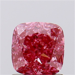 Picture of Lab Created Diamond 1.10 Carats, SQUARE CUSHION with  Cut, Fancy Vivid Pink Color, VS1 Clarity and Certified by IGI