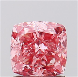 Picture of Lab Created Diamond 1.09 Carats, SQUARE CUSHION with  Cut, Fancy Vivid Pink Color, VS1 Clarity and Certified by IGI