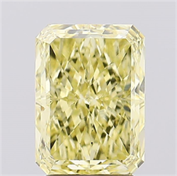 Picture of Lab Created Diamond 3.02 Carats, Radiant with  Cut, Fancy Intense Yellow Color, VS1 Clarity and Certified by IGI