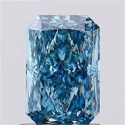 Picture of Lab Created Diamond 1.04 Carats, Radiant with  Cut, Fancy Vivid Blue Color, VS1 Clarity and Certified by IGI