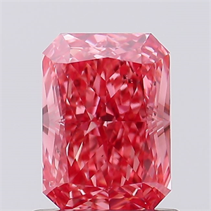 Picture of Lab Created Diamond 1.06 Carats, Radiant with  Cut, Fancy Vivid Pink Color, VS2 Clarity and Certified by IGI