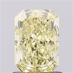 Picture of Lab Created Diamond 1.06 Carats, Radiant with  Cut, Fancy Intense Yellow Color, VS1 Clarity and Certified by IGI