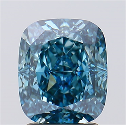 Foto Del inventario de diamantes de laboratorio, 2.59 quilates, Del cojín , Color Fancy Vivid Blue, claridad VS1 y certificado IGI de