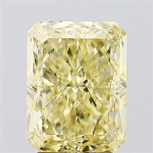 Picture of Lab Created Diamond 3.07 Carats, Radiant with  Cut, Fancy Intense Yellow Color, VVS2 Clarity and Certified by IGI