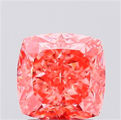 Picture of Lab Created Diamond 2.02 Carats, SQUARE CUSHION with  Cut, Fancy Vivid Pink Color, VS1 Clarity and Certified by IGI