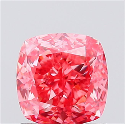Picture of Lab Created Diamond 1.11 Carats, SQUARE CUSHION with  Cut, Fancy Vivid Pink Color, VVS2 Clarity and Certified by IGI