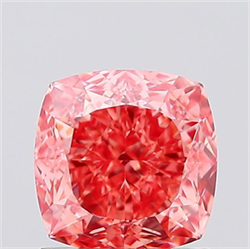 Picture of Lab Created Diamond 1.15 Carats, SQUARE CUSHION with  Cut, Fancy Vivid Pink Color, VS1 Clarity and Certified by IGI
