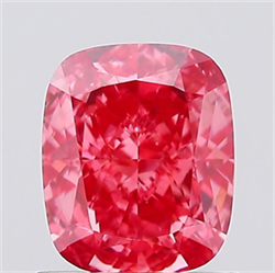 Picture of Lab Created Diamond 1.02 Carats, Cushion with  Cut, Fancy Vivid Pink Color, VVS2 Clarity and Certified by IGI