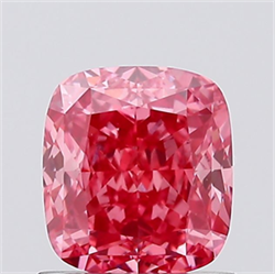 Picture of Lab Created Diamond 1.04 Carats, Cushion with  Cut, Fancy Vivid Pink Color, VS1 Clarity and Certified by IGI