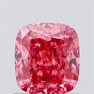 Picture of Lab Created Diamond 1.04 Carats, Cushion with  Cut, Fancy Vivid Pink Color, VS1 Clarity and Certified by IGI