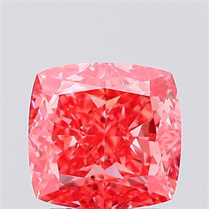 Picture of Lab Created Diamond 2.00 Carats, SQUARE CUSHION with  Cut, Fancy Vivid Pink Color, VS1 Clarity and Certified by IGI