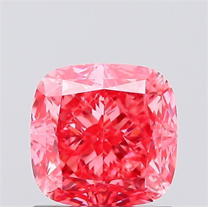 Picture of Lab Created Diamond 1.11 Carats, SQUARE CUSHION with  Cut, Fancy Vivid Pink Color, VVS2 Clarity and Certified by IGI