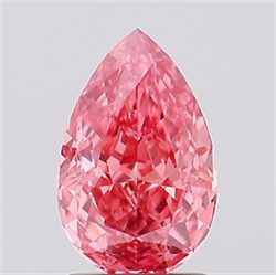 Picture of Lab Created Diamond 1.10 Carats, Pear with  Cut, Fancy Vivid Pink Color, VVS2 Clarity and Certified by IGI