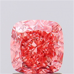 Picture of Lab Created Diamond 1.10 Carats, SQUARE CUSHION with  Cut, Fancy Vivid Pink Color, VVS2 Clarity and Certified by IGI