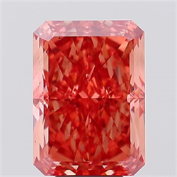 Picture of Lab Created Diamond 8.05 Carats, Radiant with  Cut, Fancy Vivid Pink Color, VS2 Clarity and Certified by IGI