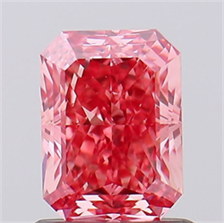 Picture of Lab Created Diamond 1.11 Carats, Radiant with  Cut, Fancy Vivid Pink Color, VS1 Clarity and Certified by IGI
