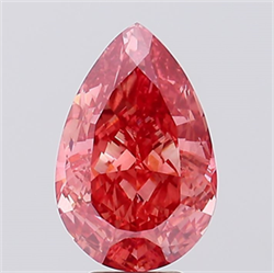 Picture of Lab Created Diamond 6.54 Carats, Pear with  Cut, Fancy Vivid Pink Color, VS1 Clarity and Certified by IGI