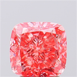 Picture of Lab Created Diamond 2.55 Carats, SQUARE CUSHION with  Cut, Fancy Vivid Pink Color, VS1 Clarity and Certified by IGI