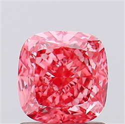 Picture of Lab Created Diamond 1.04 Carats, SQUARE CUSHION with  Cut, Fancy Vivid Pink Color, VVS2 Clarity and Certified by IGI