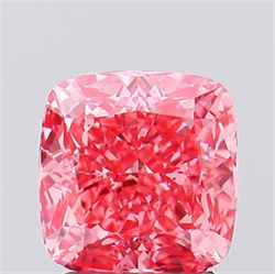 Picture of Lab Created Diamond 2.17 Carats, SQUARE CUSHION with  Cut, Fancy Vivid Pink Color, VS2 Clarity and Certified by IGI