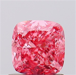 Picture of Lab Created Diamond 1.03 Carats, SQUARE CUSHION with  Cut, Fancy Vivid Pink Color, VS1 Clarity and Certified by IGI