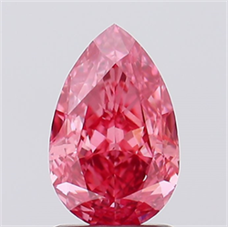 Picture of Lab Created Diamond 1.12 Carats, Pear with  Cut, Fancy Vivid Pink Color, VS1 Clarity and Certified by IGI