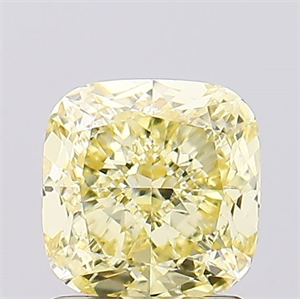 Picture of Lab Created Diamond 1.62 Carats, SQUARE CUSHION with  Cut, Fancy Intense Yellow Color, VS1 Clarity and Certified by IGI