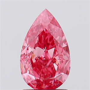 Picture of Lab Created Diamond 1.06 Carats, Pear with  Cut, Fancy Vivid Pink Color, VS1 Clarity and Certified by IGI