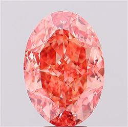 Foto Del inventario de diamantes de laboratorio, 8.04 quilates, Ovalado , Color Fancy Vivid Pink, claridad VS1 y certificado IGI de