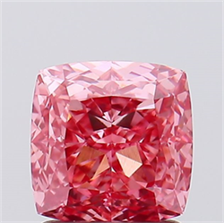 Picture of Lab Created Diamond 1.60 Carats, SQUARE CUSHION with  Cut, Fancy Vivid Pink Color, VS1 Clarity and Certified by IGI