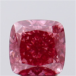 Picture of Lab Created Diamond 2.83 Carats, SQUARE CUSHION with  Cut, Fancy Vivid Pink Color, VS1 Clarity and Certified by IGI
