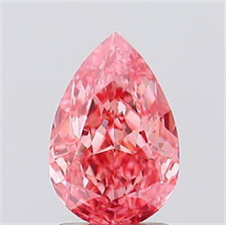 Picture of Lab Created Diamond 1.10 Carats, Pear with  Cut, Fancy Vivid Pink Color, VVS1 Clarity and Certified by IGI