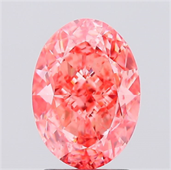 Foto Del inventario de diamantes de laboratorio, 2.59 quilates, Ovalado , Color Fancy Vivid Pink, claridad VS2 y certificado IGI de